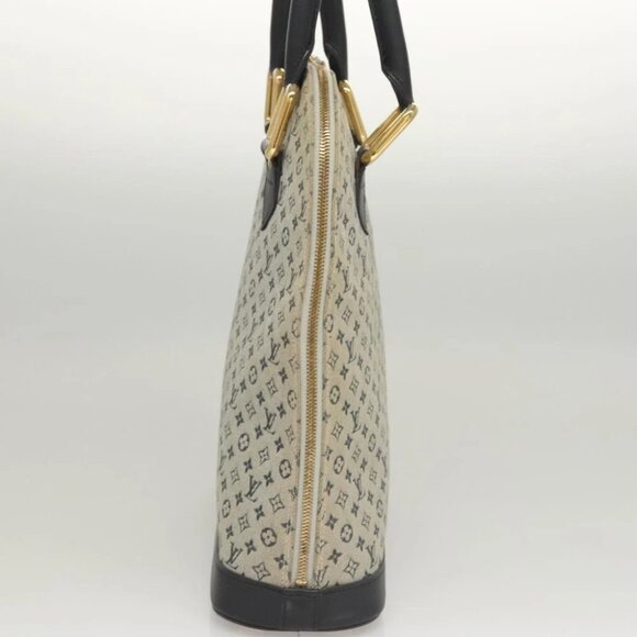 LOUIS VUITTON Monogram Mini Alma Haut Hand Bag Blue M92202 LV Auth 117318 - Picture 6 of 14